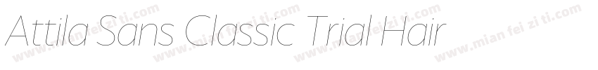 Attila Sans Classic Trial Hairline字体转换